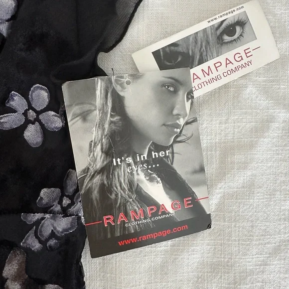 Rampage Vintage Y2K Black Burnout Velvet Dress W/ Original Tags Medium - Picture 9 of 13